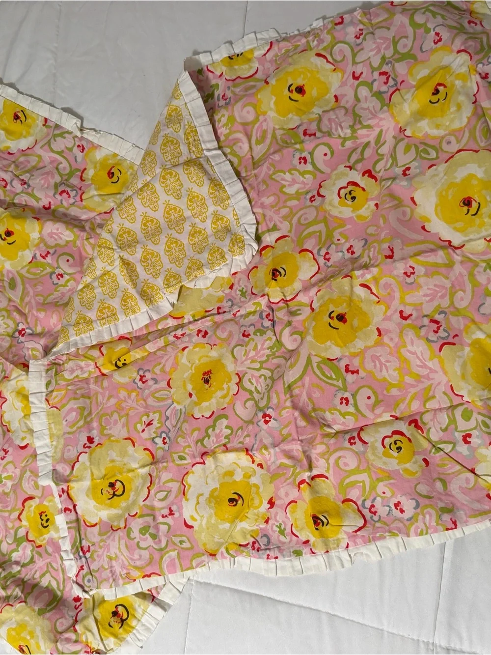 NIP Dena Home Jada Floral Euro Shams (2) Cottage core Granny Shabby Chic 26 X 26